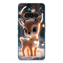 Яркий чехол для Nothing Phone (3a) с Зимними Оленятами – Оленёнок
