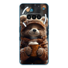 Друкований чохол 'Звірята з кавою' для Nothing Phone (3a) – Мішка з кавою