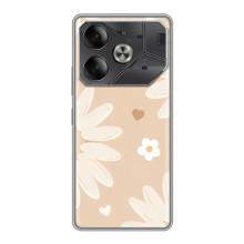 Чехол с цветочным принтом на -Ничего Телефон 4а Про 
 – Бежевые цветы