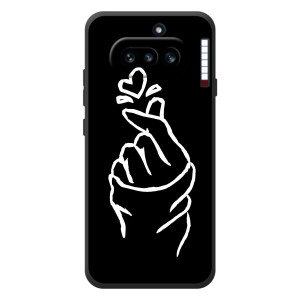 Чехлы (Знак сердечка) на Nothing Phone (4a) – Сердце на черном