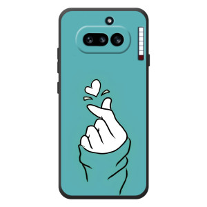 Чехлы (Знак сердечка) на Nothing Phone (4a) – Сердечко на бирюзовом