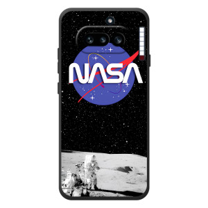 Силиконовый бампер с принтом "Наса" на Nothing Phone (4a) – Nasa на луне