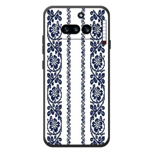 Силиконовый Чехол на Nothing Phone (4a) с картинкой Вышиванки – Синяя вышиванка