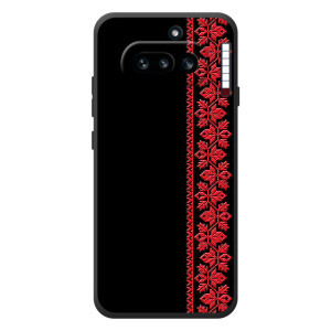 Силиконовый Чехол на Nothing Phone (4a) с картинкой Вышиванки – Вышиванка на черном