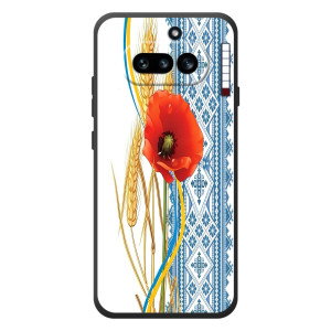 Силиконовый Чехол на Nothing Phone (4a) с картинкой Вышиванки – Вышиванка с цветком