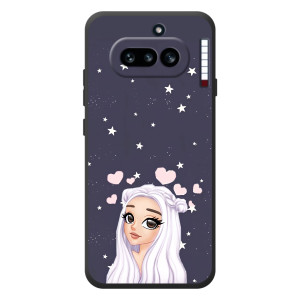 Чехол Стильные девушки на Nothing Phone (4a) – Девушка и сердечки