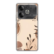 Чехол с цветочным принтом на 

Ничего Телефон (4а) 
 – Коричневые цветы