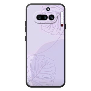 Чехол цветочный дизайн для Nothing Phone (4a) (Монстера фиолетовая)