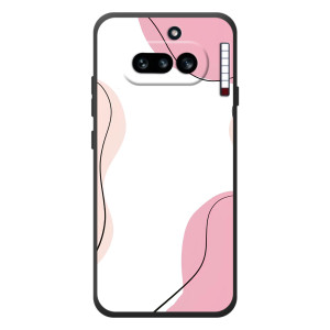 Чехол цветочный дизайн для Nothing Phone (4a) (Розовый фон)