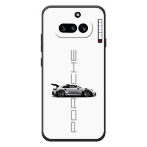 Чехол с авто Порше для Nothing Phone (4a) – белый Порше
