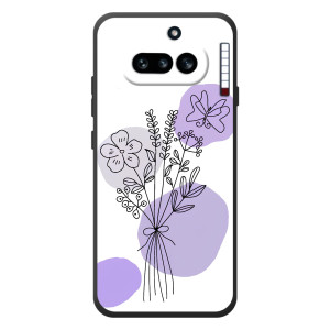 Силиконовый чехол с принтом в цветах на Nothing Phone (4a)