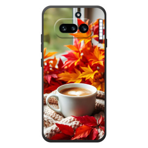 Чехол с уникальным дизайном «Осень с кофе» для Nothing Phone (4a)