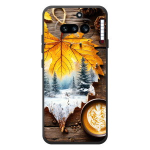 Чехол с уникальным дизайном «Осень с кофе» для Nothing Phone (4a)