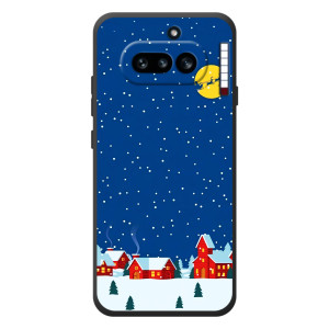 Силіконовий бампер на різдво для Nothing Phone (4a) (Місто в снігу)