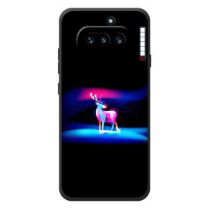 Силиконовый бампер с картинкой животных для Nothing Phone (4a) (Яркий олень)