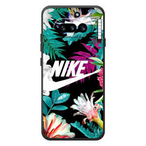 Силиконовый Чехол на Nothing Phone (4a) с картинкой Nike – Цветочный Nike