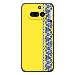 Силиконовый Чехол на Nothing Phone (4a) – Вышиванка на желтом