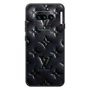 Текстурный Чехол Louis Vuitton для : Нитьинг Фоне (4а) 
 – Черный ЛВ