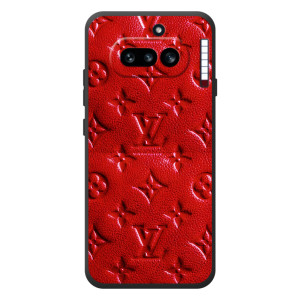 Текстурный Чехол Louis Vuitton для : Нитьинг Фоне (4а) 
 – Красный ЛВ