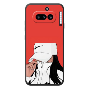 Силиконовый Чехол на Nothing Phone (4a) с картинкой Стильных Девушек (Девушка Nike)