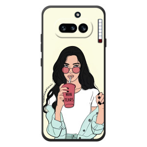 Силиконовый Чехол на Nothing Phone (4a) с картинкой Стильных Девушек (С напитком)