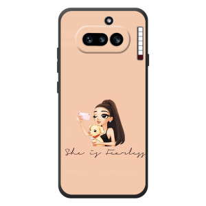 Силиконовый Чехол на Nothing Phone (4a) с картинкой Стильных Девушек (С собакой)
