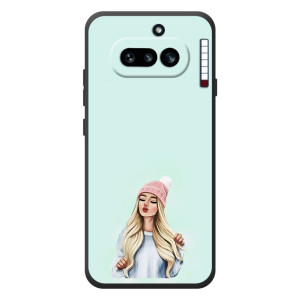 Силиконовый Чехол на Nothing Phone (4a) с картинкой Стильных Девушек (В шапке)