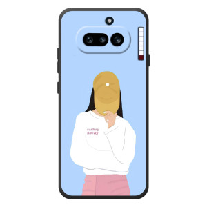 Силиконовый Чехол на Nothing Phone (4a) с картинкой Стильных Девушек (Желтая кепка)