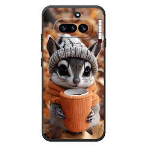 Печатный чехол «Зверята с кофе» для Nothing Phone (4a) – Грызунчик с кофе
