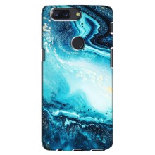 Мраморный чехол на One Plus 5T (VPrint) (Голубой мрамор)