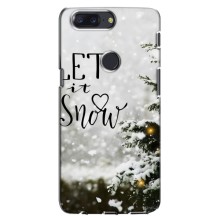 Новогодние, Праздничные Чехлы для One Plus 5T - 2024 год (Let it snow)