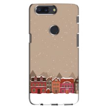 Новогодние, Праздничные Чехлы для One Plus 5T - 2024 год (Зимний город)