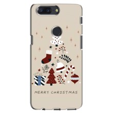 Рождественские Чехлы для One Plus 5T (VPrint) (Merry Christmas)