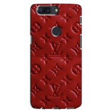 Текстурный Чехол Louis Vuitton для ВанПлас 5Т – Красный ЛВ