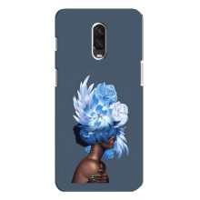 Чехлы (ART) Цветы на One Plus 6T (VPrint) (Цветы на голове)