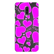 Чехлы для любимой на ВанПлас 6Т (VPrint) (Pink hearts)