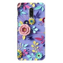 Чехлы с Цветами для One Plus 6T (VPrint) (Цветочный дизайн)