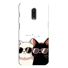 Чохол з малюнком кіт на One Plus 6T (Коти в окулярах)