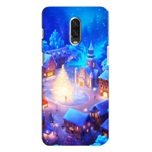 Рождественские Чехлы для One Plus 6T (VPrint) (Рождественский город)