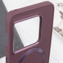 TPU чехол Bonbon Metal Style with MagSafe для OnePlus 10 Pro – Бордовый
