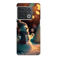 Чехлы на Новый Год OnePlus 10 Pro (Снеговик праздничный)