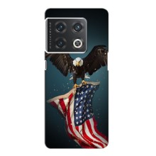 Чехол Флаг USA для OnePlus 10 Pro (Орел и флаг)