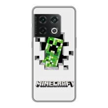 Чехол Майнкрафт на OnePlus 10 Pro (AlphaPrint) Minecraft (крипер Майнкрафт)