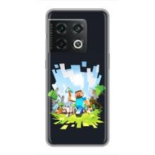 Чехол Майнкрафт на OnePlus 10 Pro (AlphaPrint) Minecraft (персонажи Minecraft)