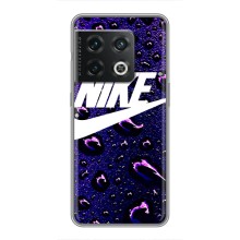 Чохол з логтипом Найк на OnePlus 10 Pro (Найк на фіолетовому)