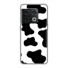 Чехол с принтом коровы на ВанПлас 10 Про – Черный принт