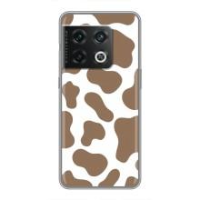 Чехол с принтом коровы на ВанПлас 10 Про – Коричневый принт