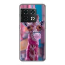 Чохол з принтом стильні тварини для ВанПлюс 10 Про (Стильна жирафа)