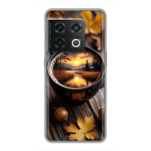 Чехол с уникальным дизайном «Осень с кофе» для OnePlus 10 Pro – Тёмный кофе