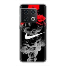 Силиконовый Чехол на OnePlus 10 Pro с картинкой Nike (Nike дым)